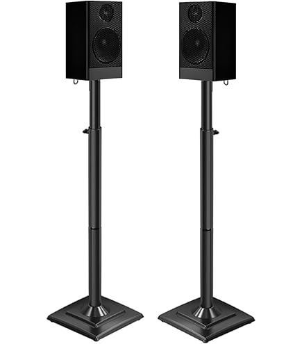 Bose FS-1 Bookshelf Speaker Floor Stands (Pair) - Black and Silver